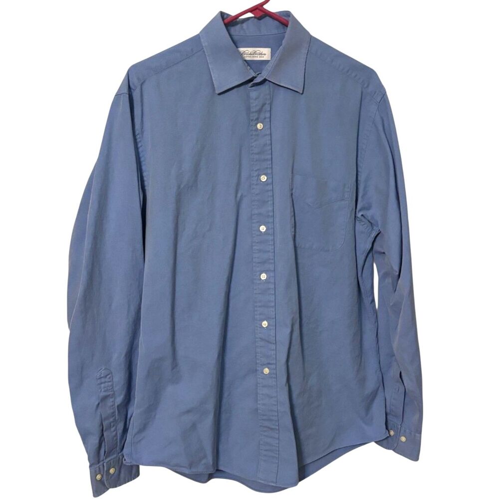 Brooks Brothers Blue Dress Shirt Men's 16 36/37 Cotton Button Front
